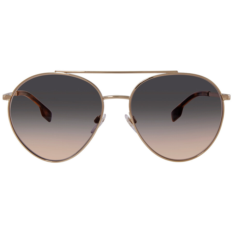 Burberry Light Brown Gradient Grey Pilot Ladies Sunglasses BE3115 1109G9 59 - 4