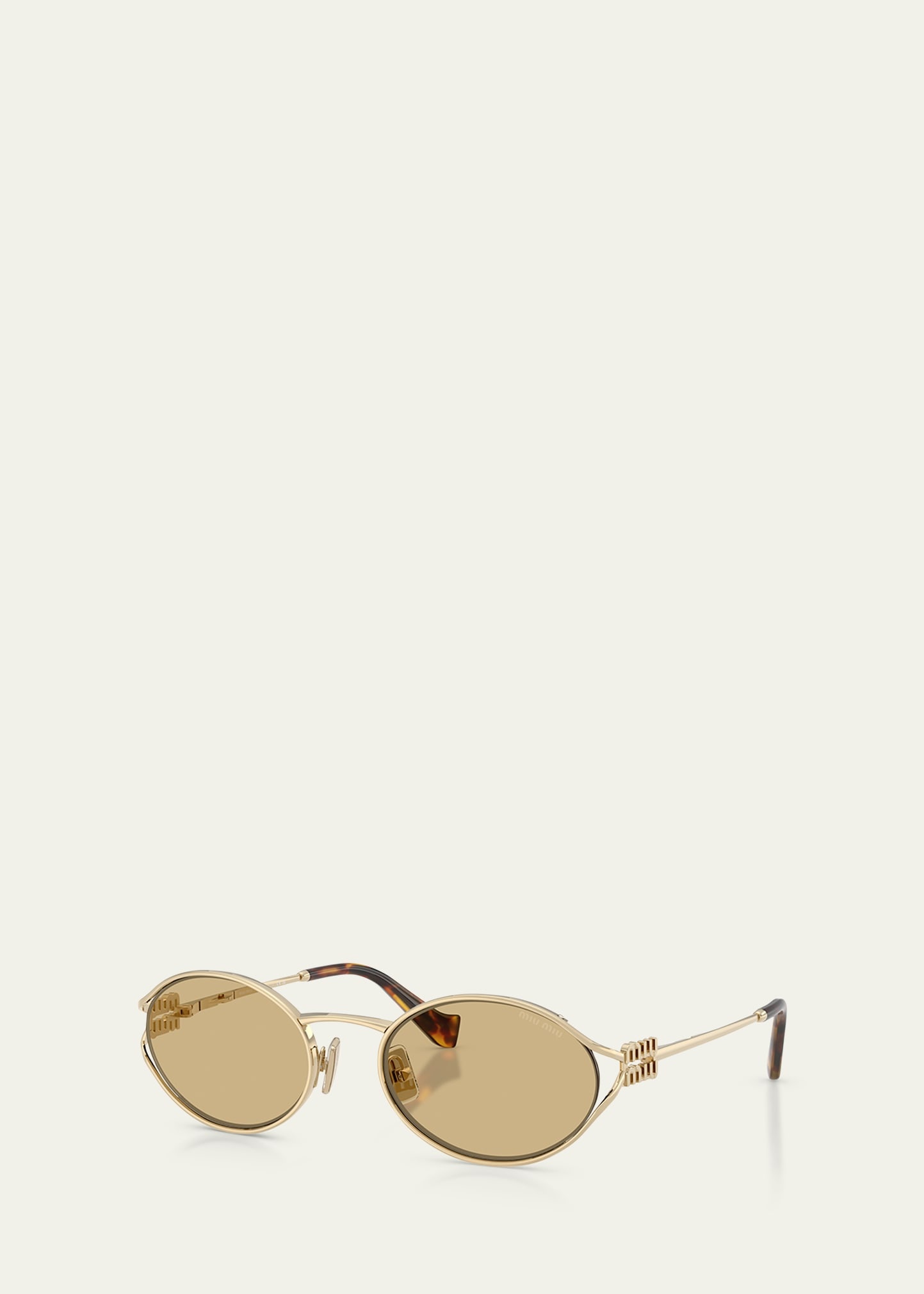 MU 52YS Metal Oval Sunglasses - 2