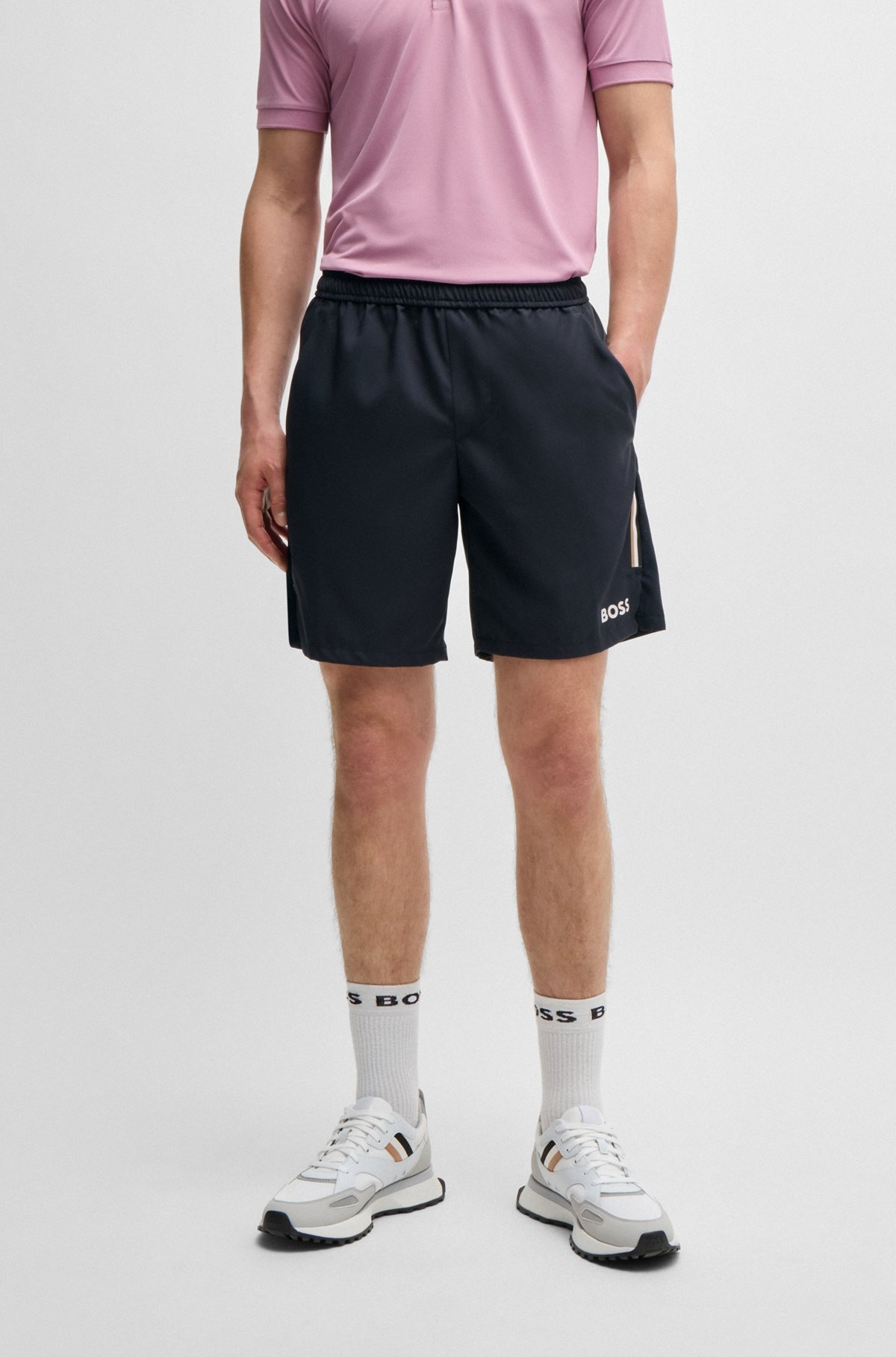 BOSS X MATTEO BERRETTINI WATER-REPELLENT SHORTS WITH LOGO PRINT - 2