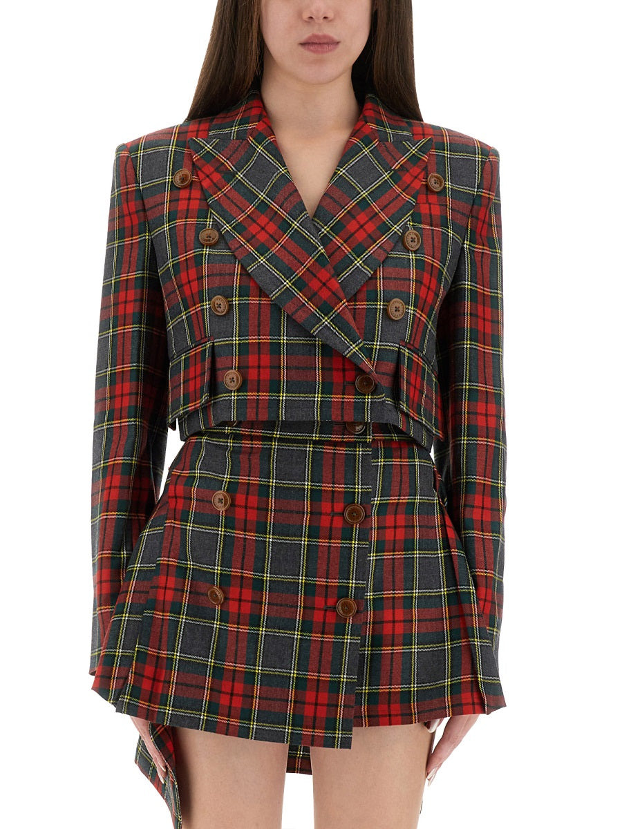 Tartan Cropped Jacket - 1