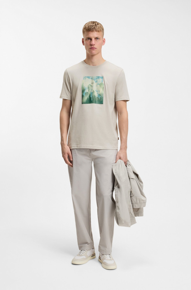 BOSS PRINTED-ARTWORK T-SHIRT IN COTTON JERSEY outlook
