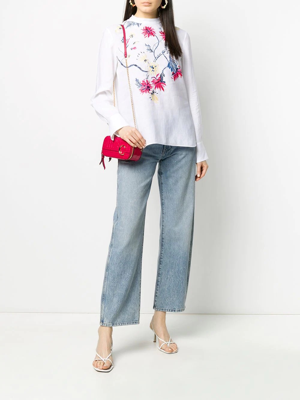 floral embroidered blouse - 2