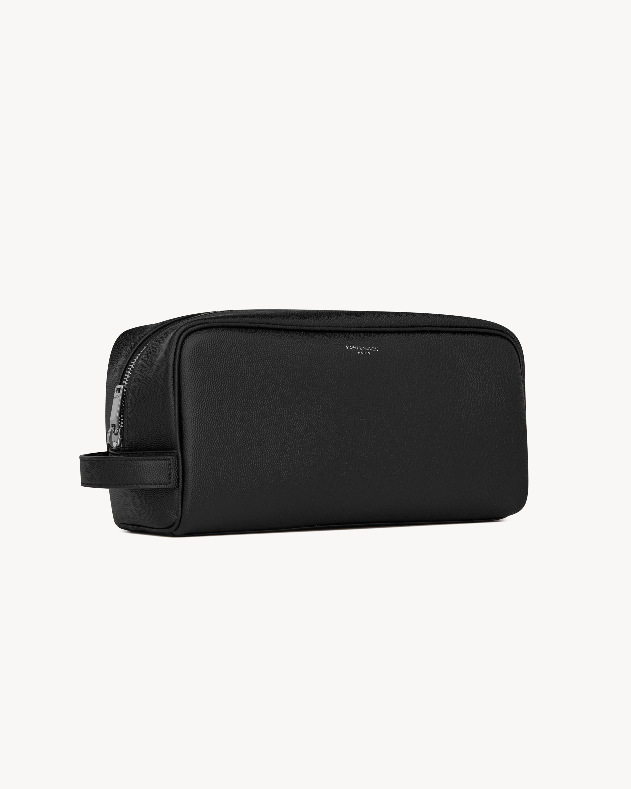 SAINT LAURENT PARIS GROOMING CASE IN GRAIN DE POUDRE LEATHER - 5