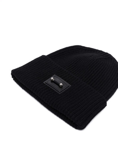 Neil Barrett pierced knit beanie outlook