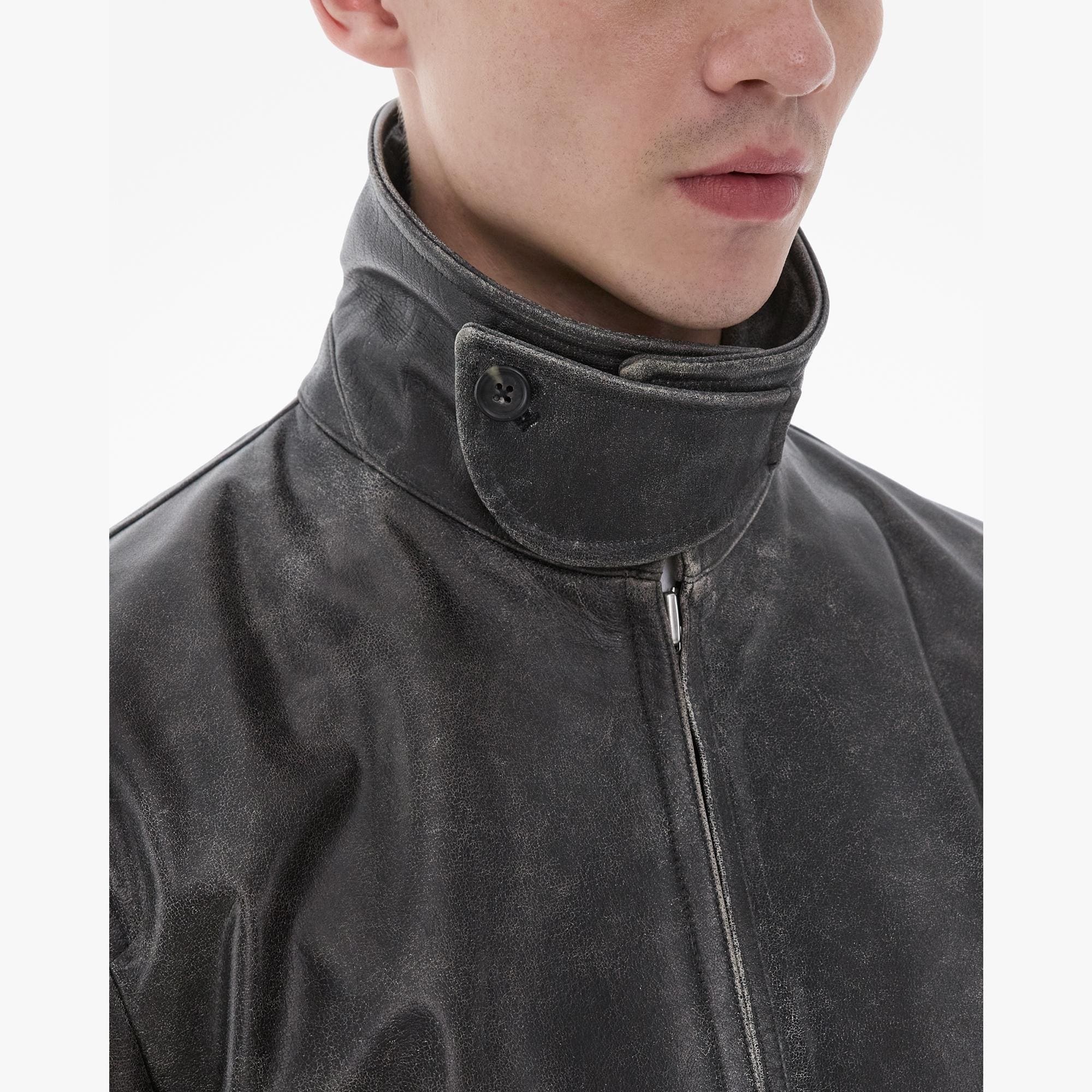 LEATHER BOMBER JACKET - 6