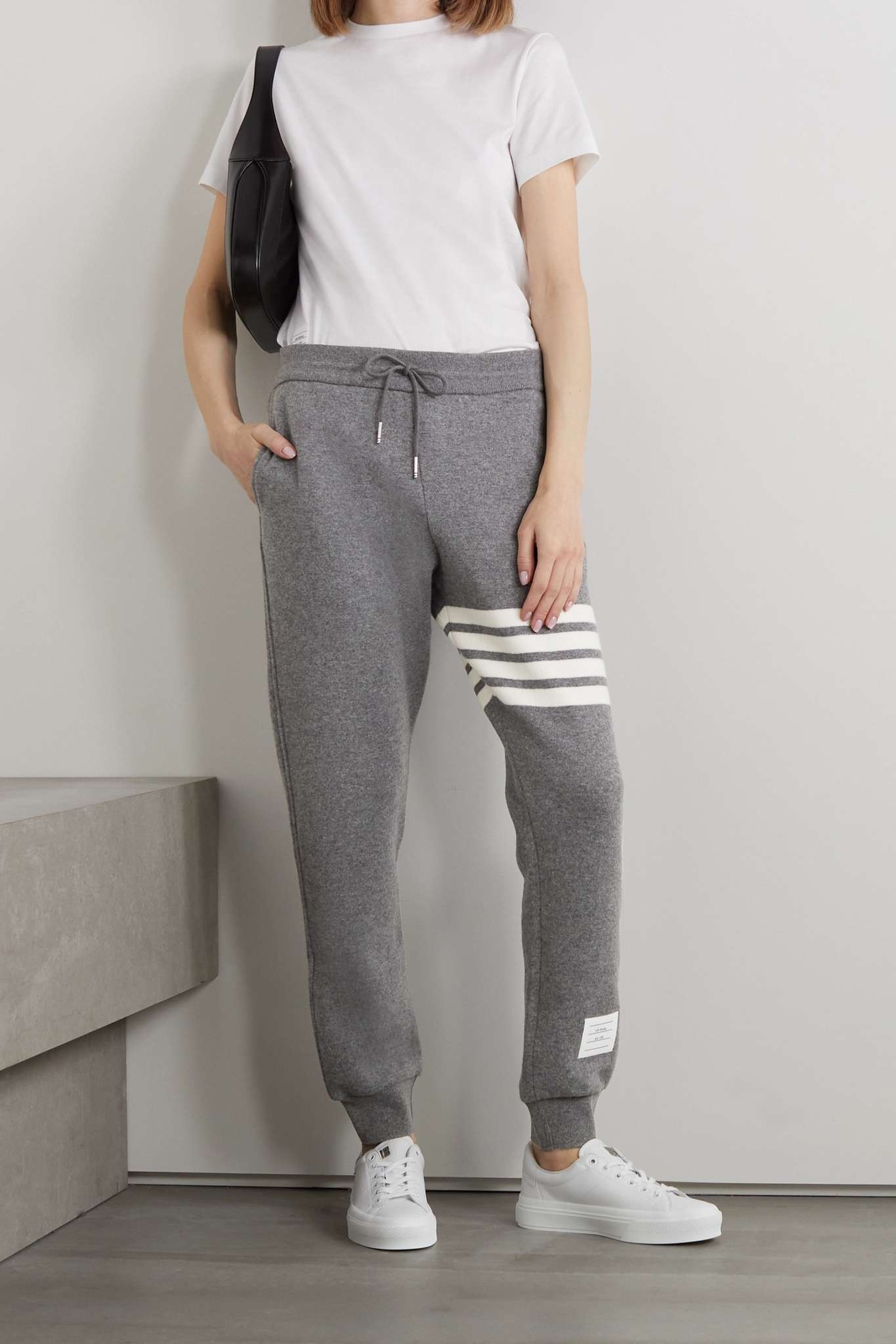 Striped cashmere-blend track pants - 2