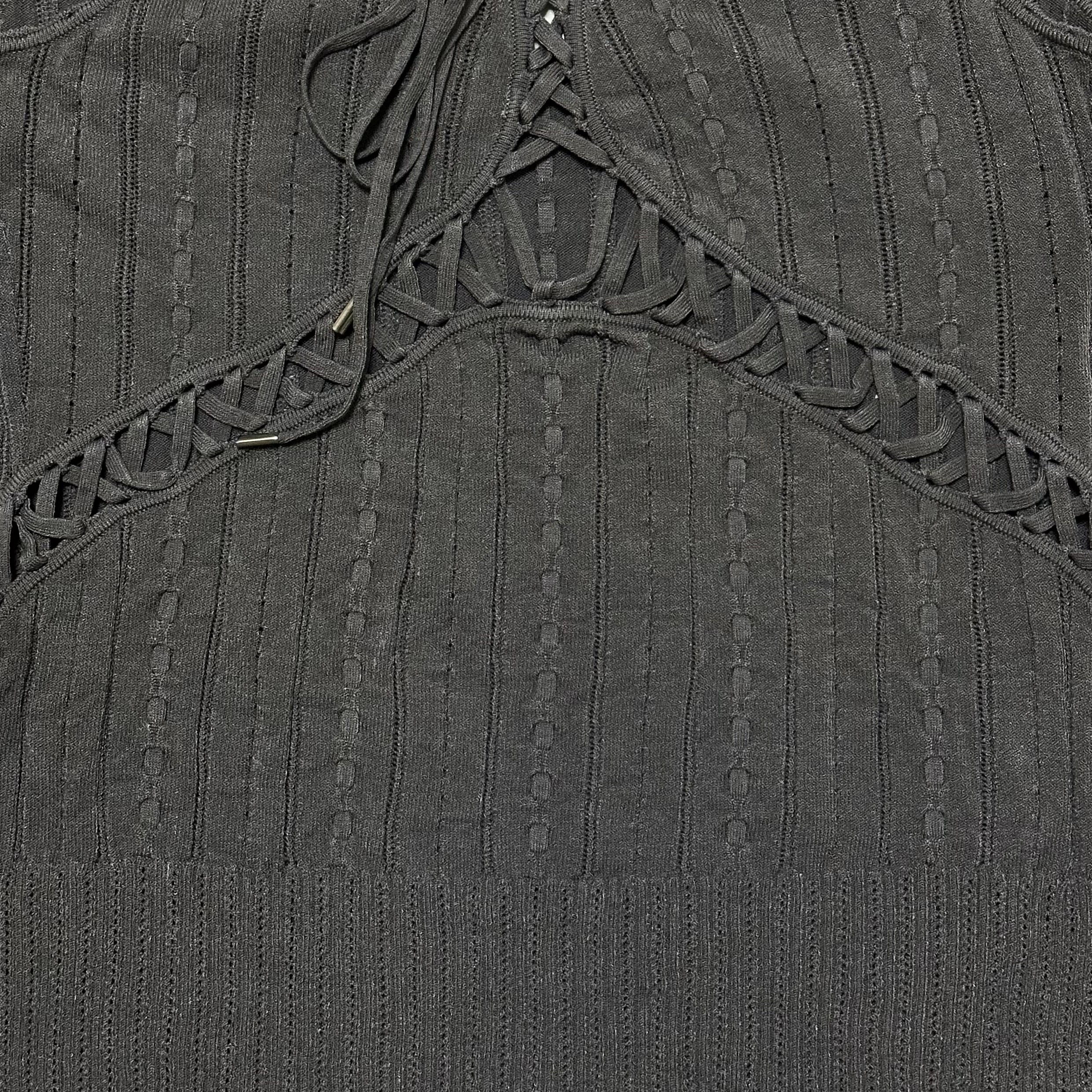 CHRISTIAN DIOR Spring Summer 2004 Laced Up Knit Sleeveless Top - 4