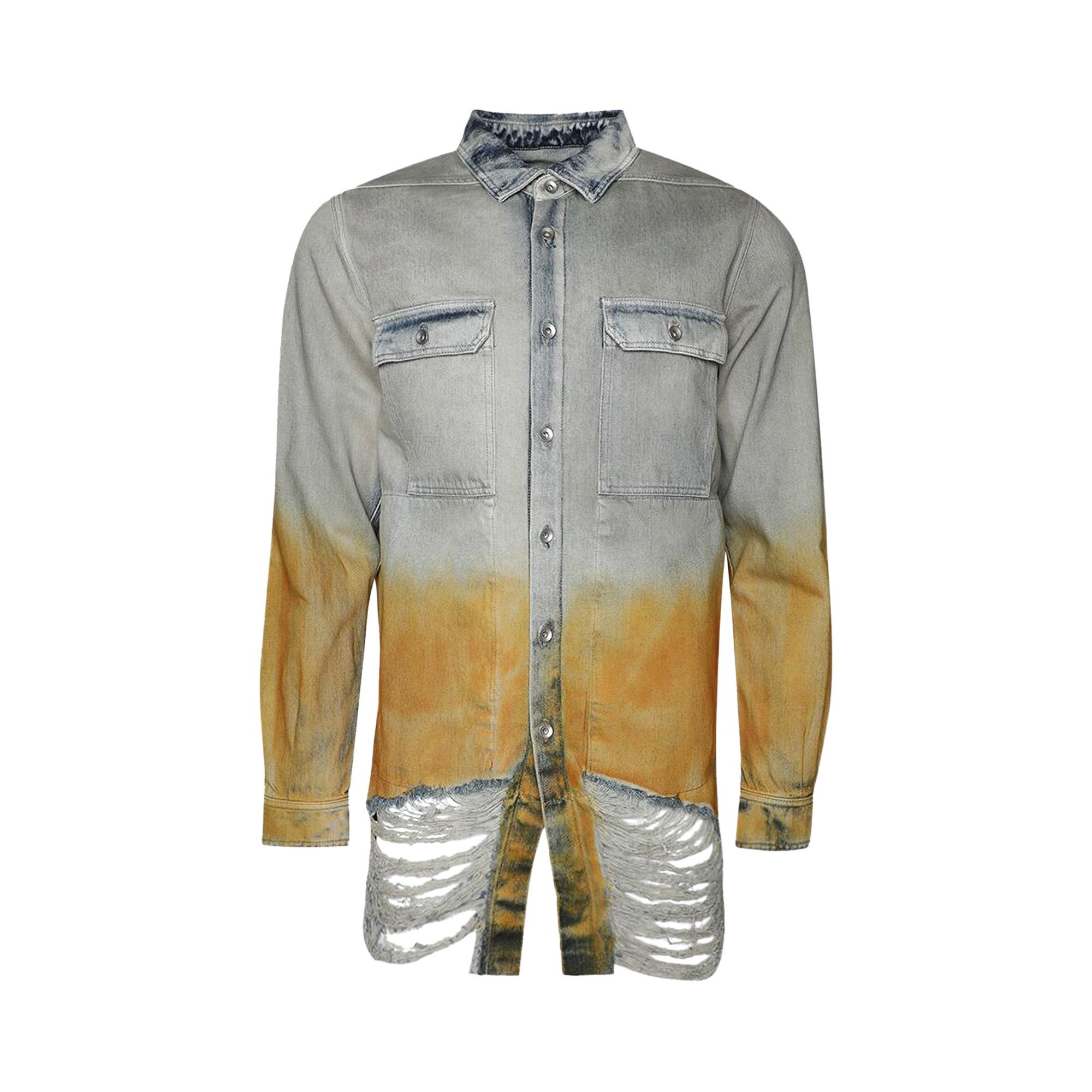 Rick Owens DRKSHDW Denim Outershirt 'Sky/Orange Degrade' - 1