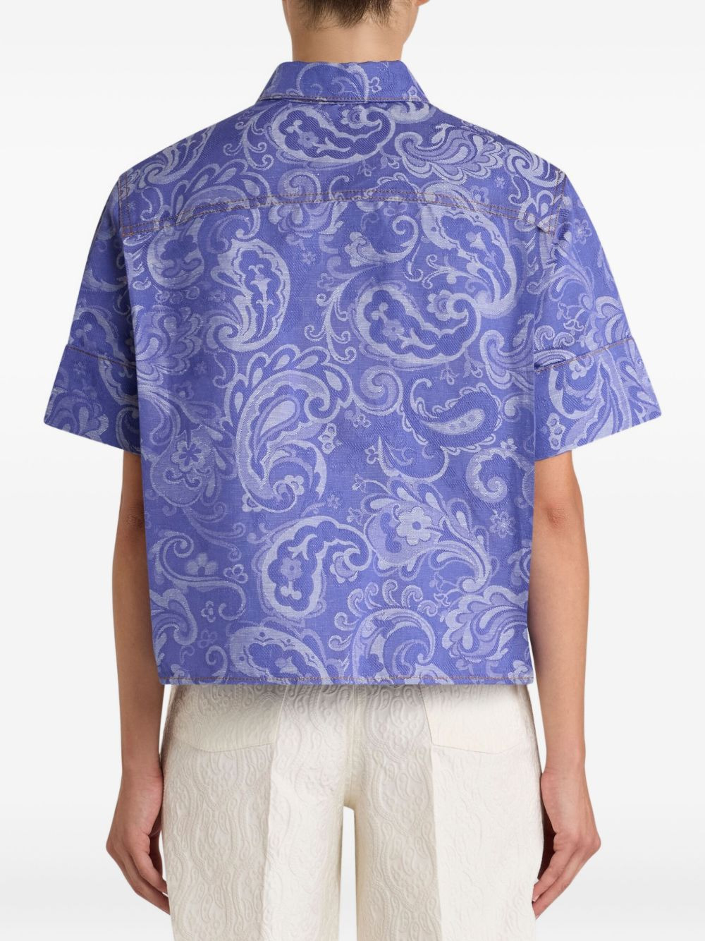 paisley jacquard shirt - 3