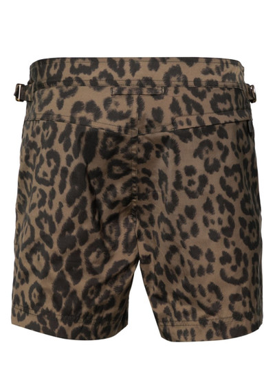 TOM FORD cheetah-print swim shorts outlook