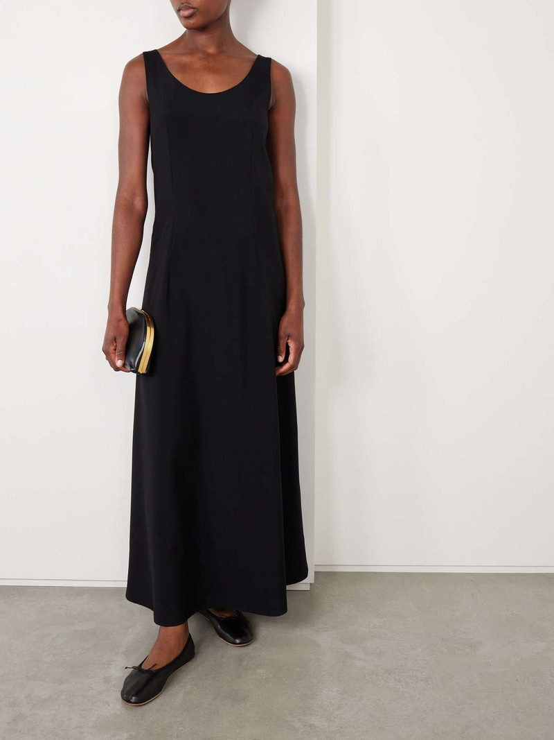 The Row Teza wool maxi dress Black outlook