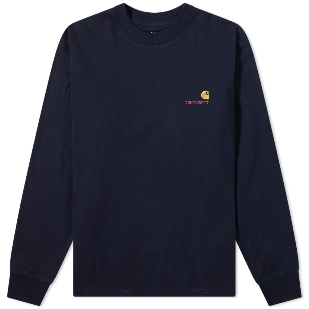 Carhartt WIP Long Sleeve American Script Tee - 1