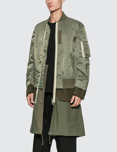 sacai Nylon Twill Coat outlook