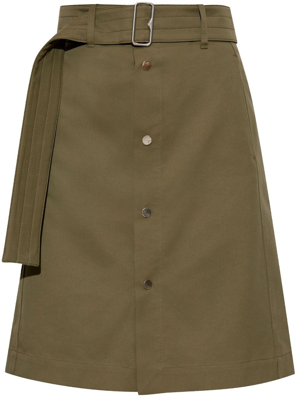 belted-buttoned midi skirt - 1