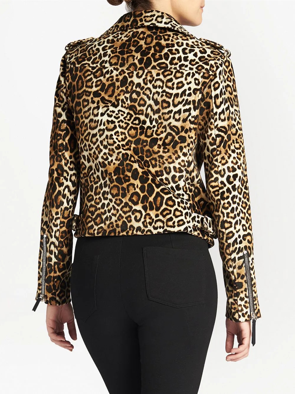 Amelia leopard-print biker jacket - 4