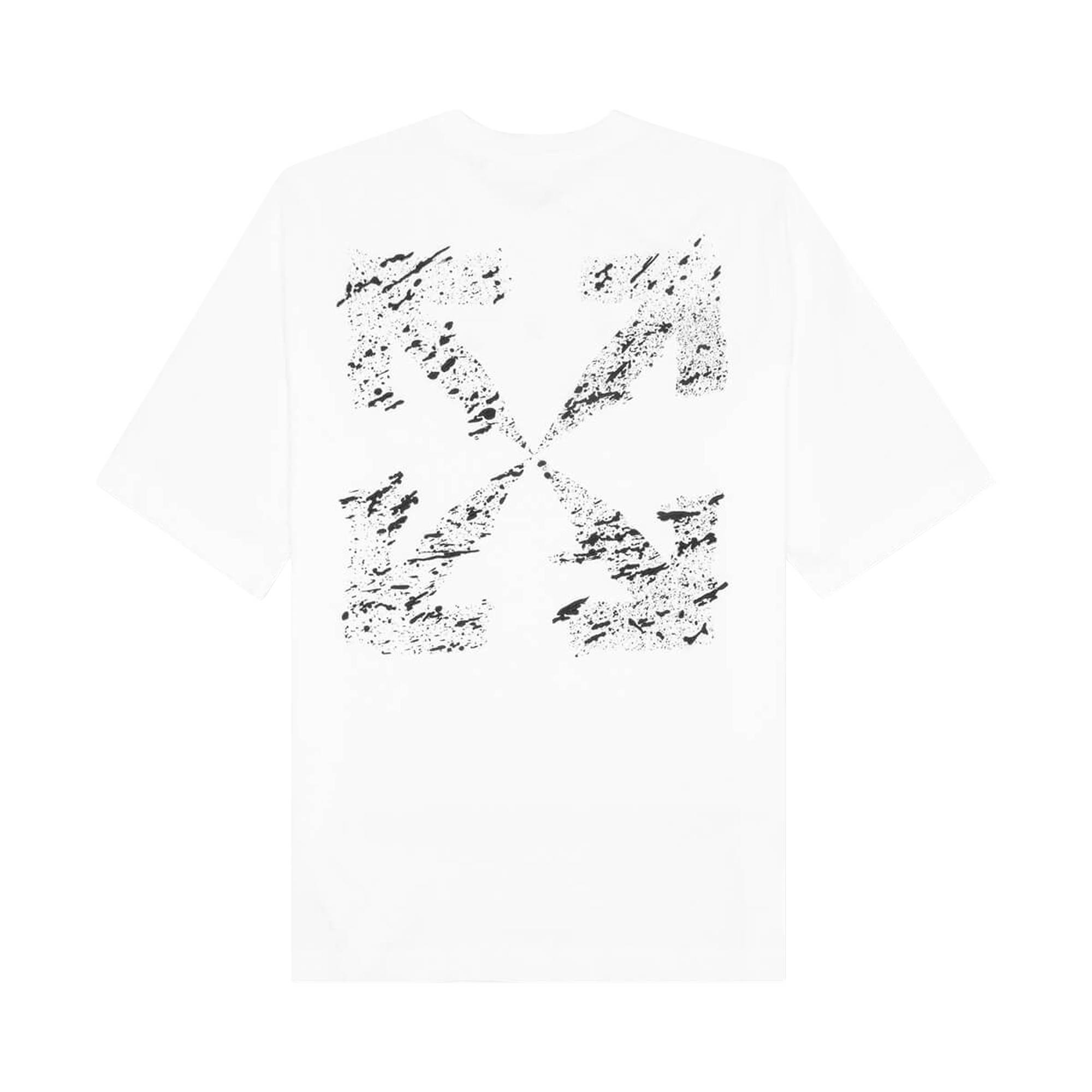 Off-White Paint Splat Arrow Skate Tee 'White/Black' - 2