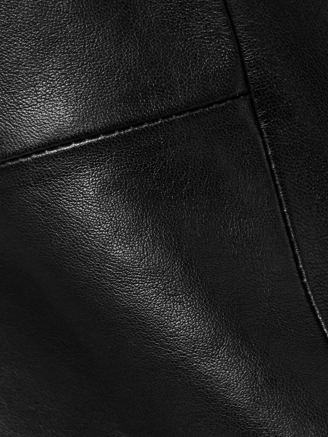 Francine paneled leather midi skirt - 5