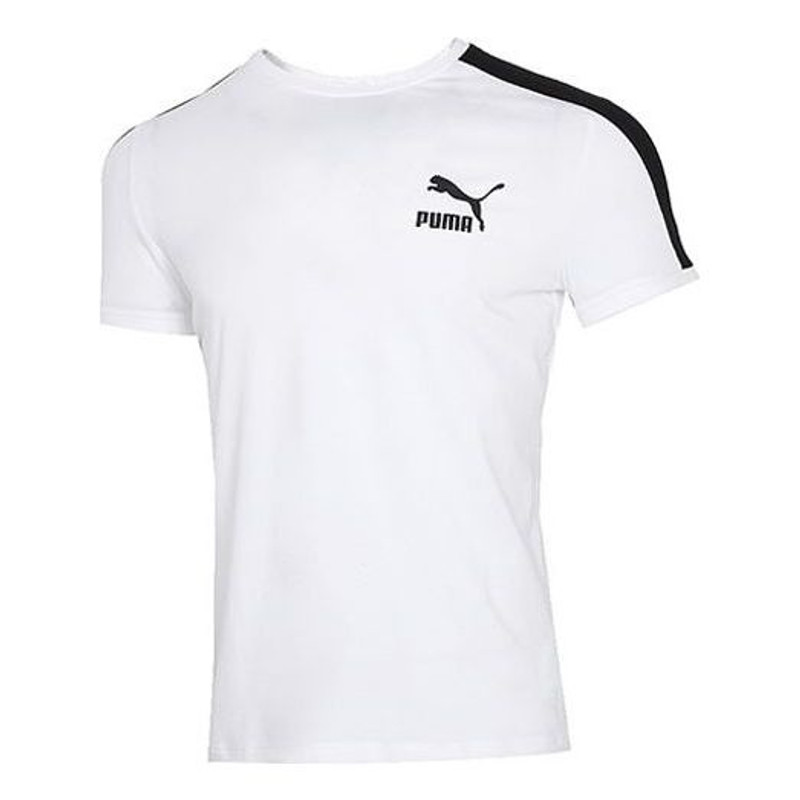 PUMA Iconic T7 T-Shirt 'White Black' 532291-02 - 1