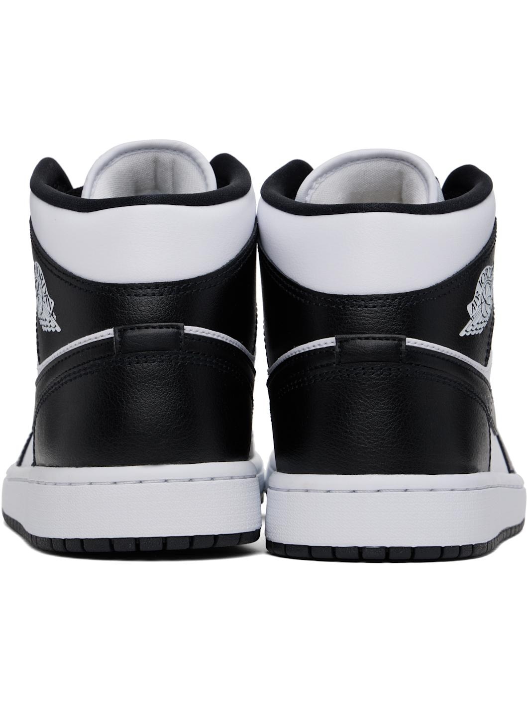 Black & White Air Jordan 1 Mid Sneakers - 2