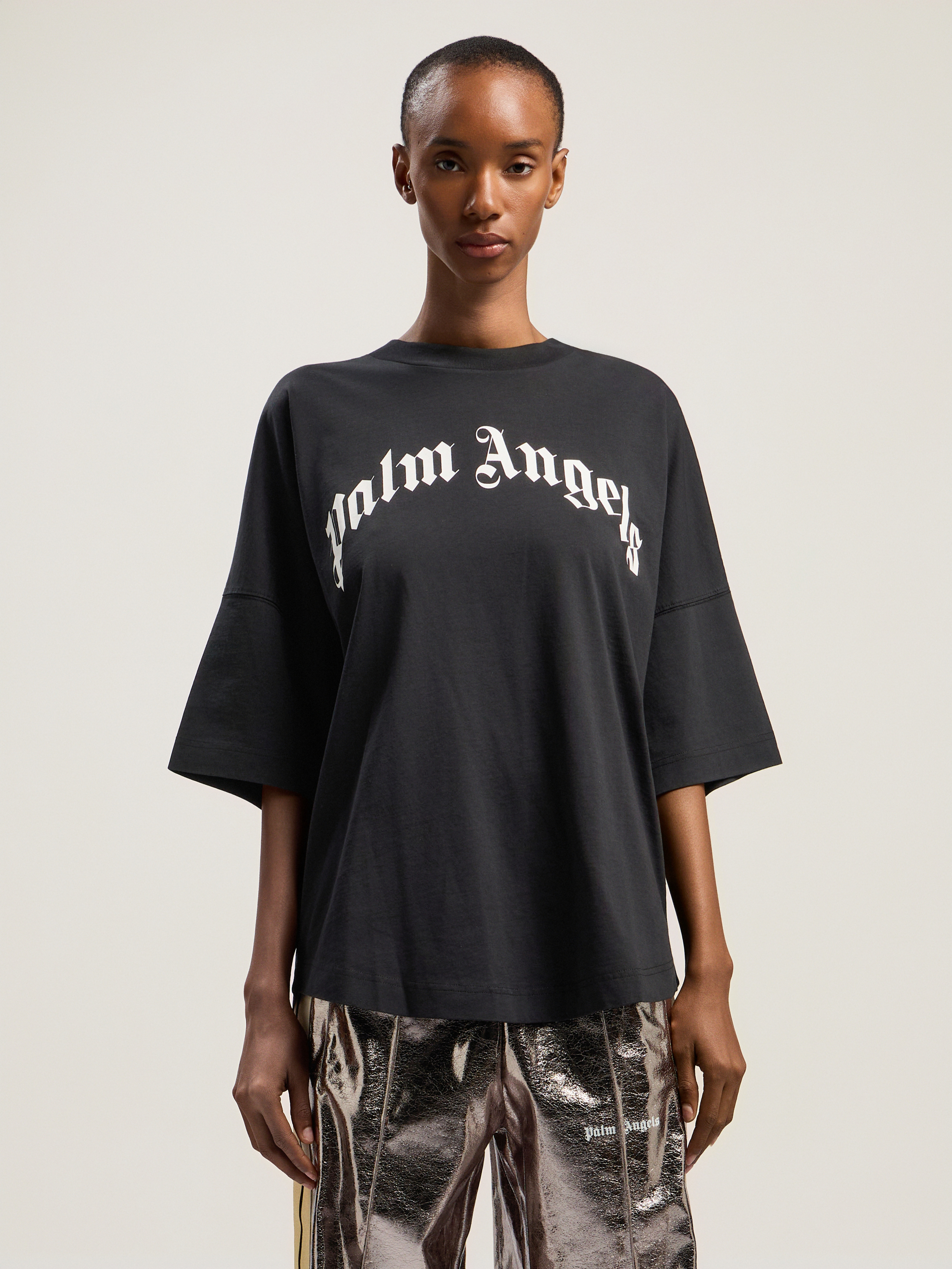 Curved Logo Over Tee - 2