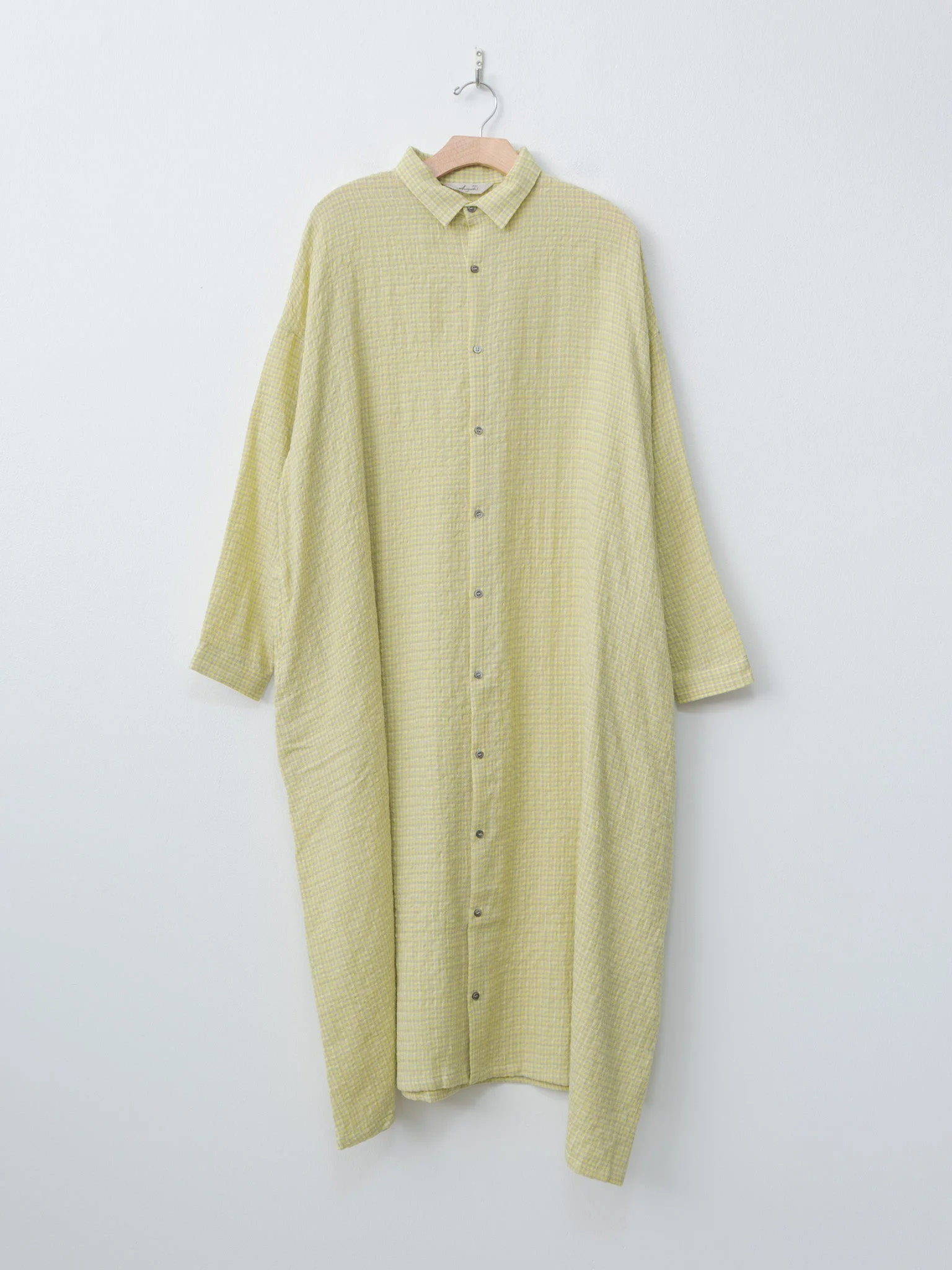 W/C Gingham Dress - Yellow x Gray - 1