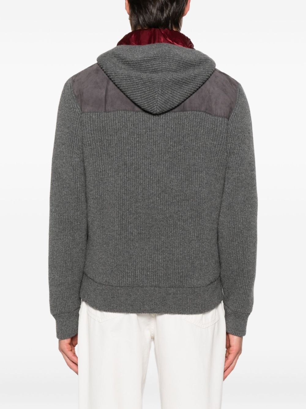 suede zip-up bomber jacket - 4