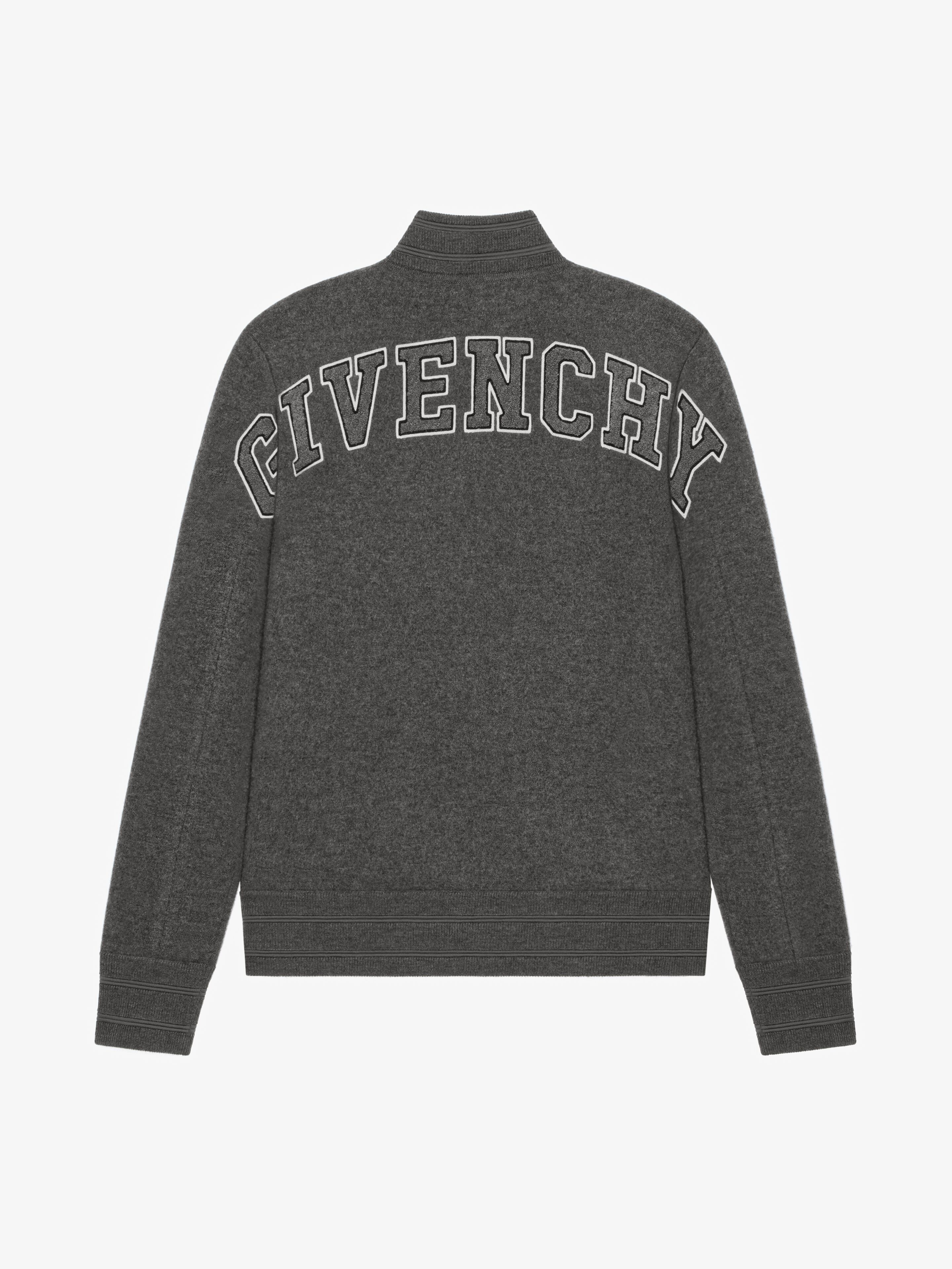 BOMBER JACKET IN EMBROIDERED WOOL - 5