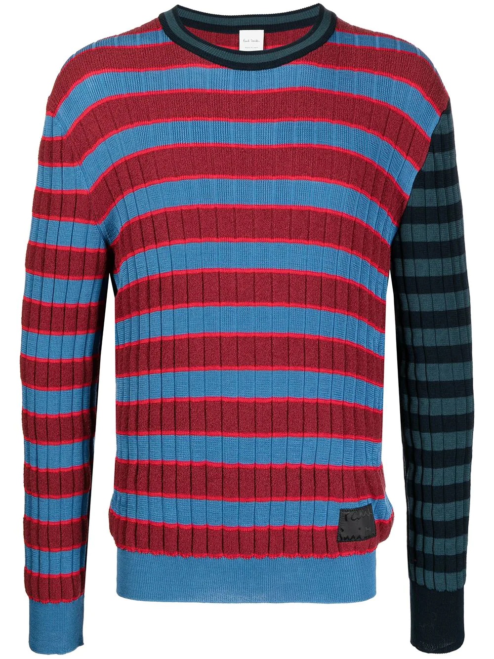 striped ribbed jumper - 1