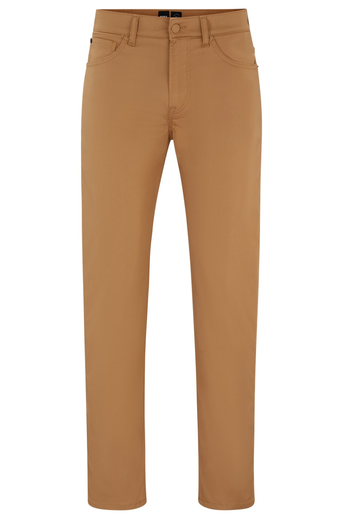 REGULAR-FIT JEANS IN SATIN STRETCH DENIM - 1