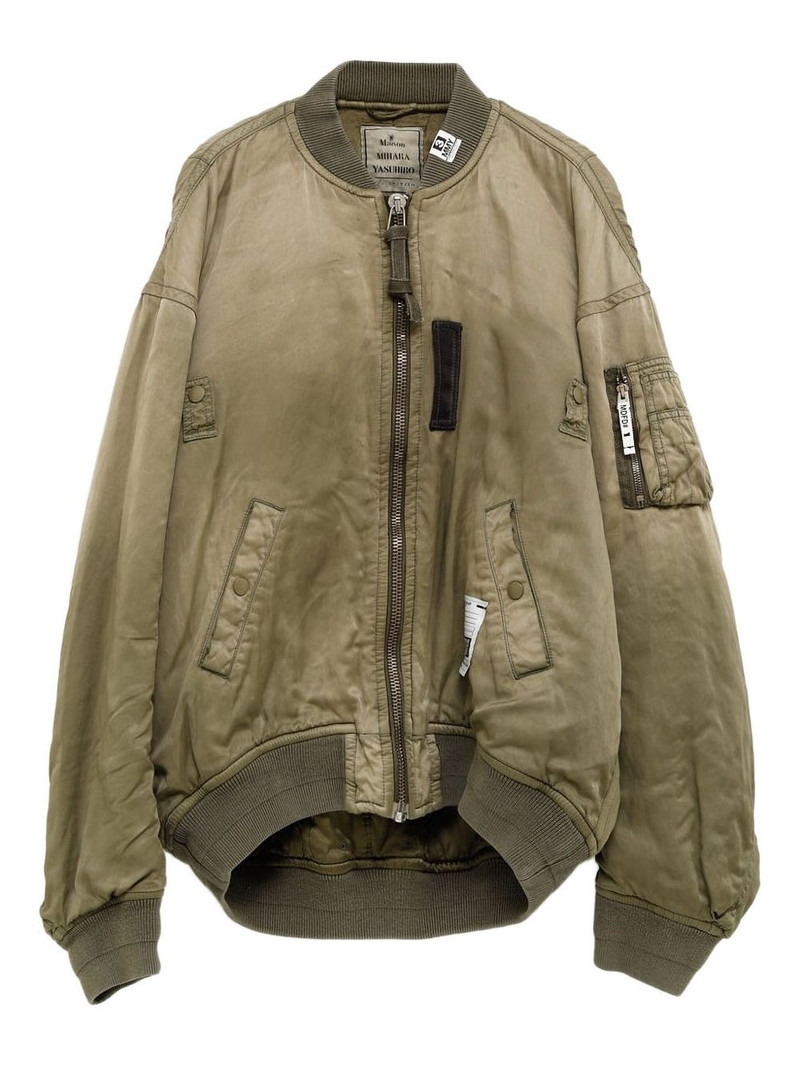 zip-fastening bomber jacket 1