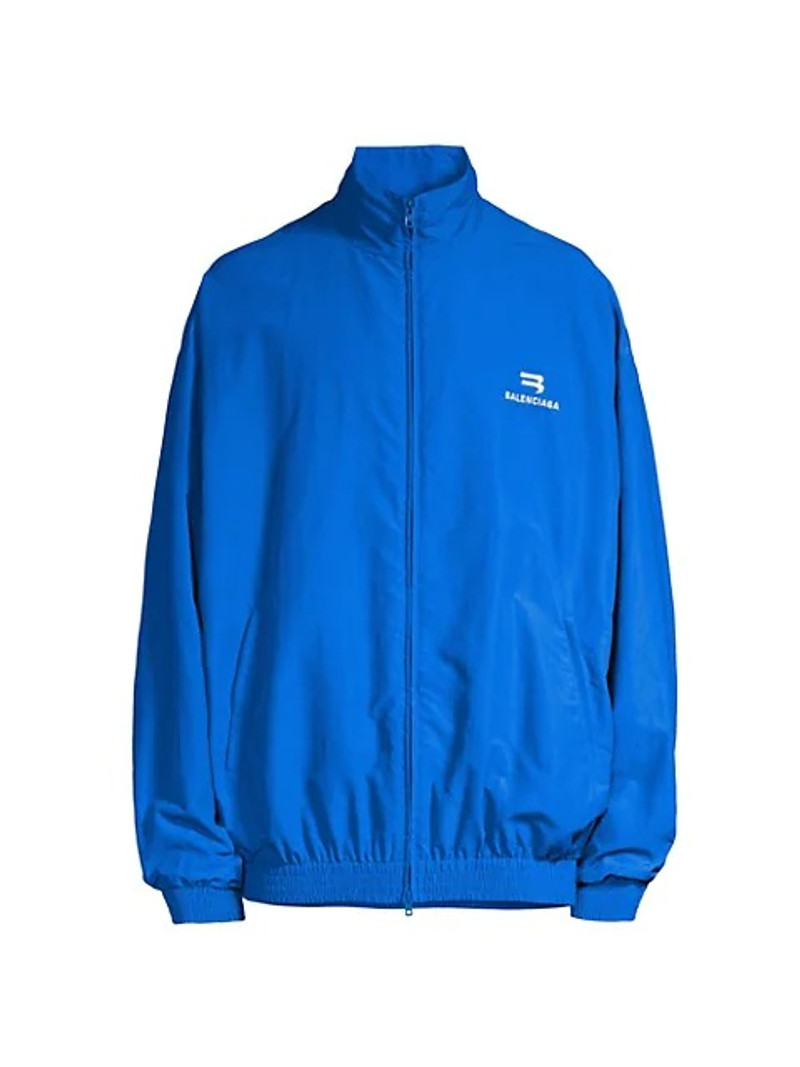 embroidered logo track jacket - 1