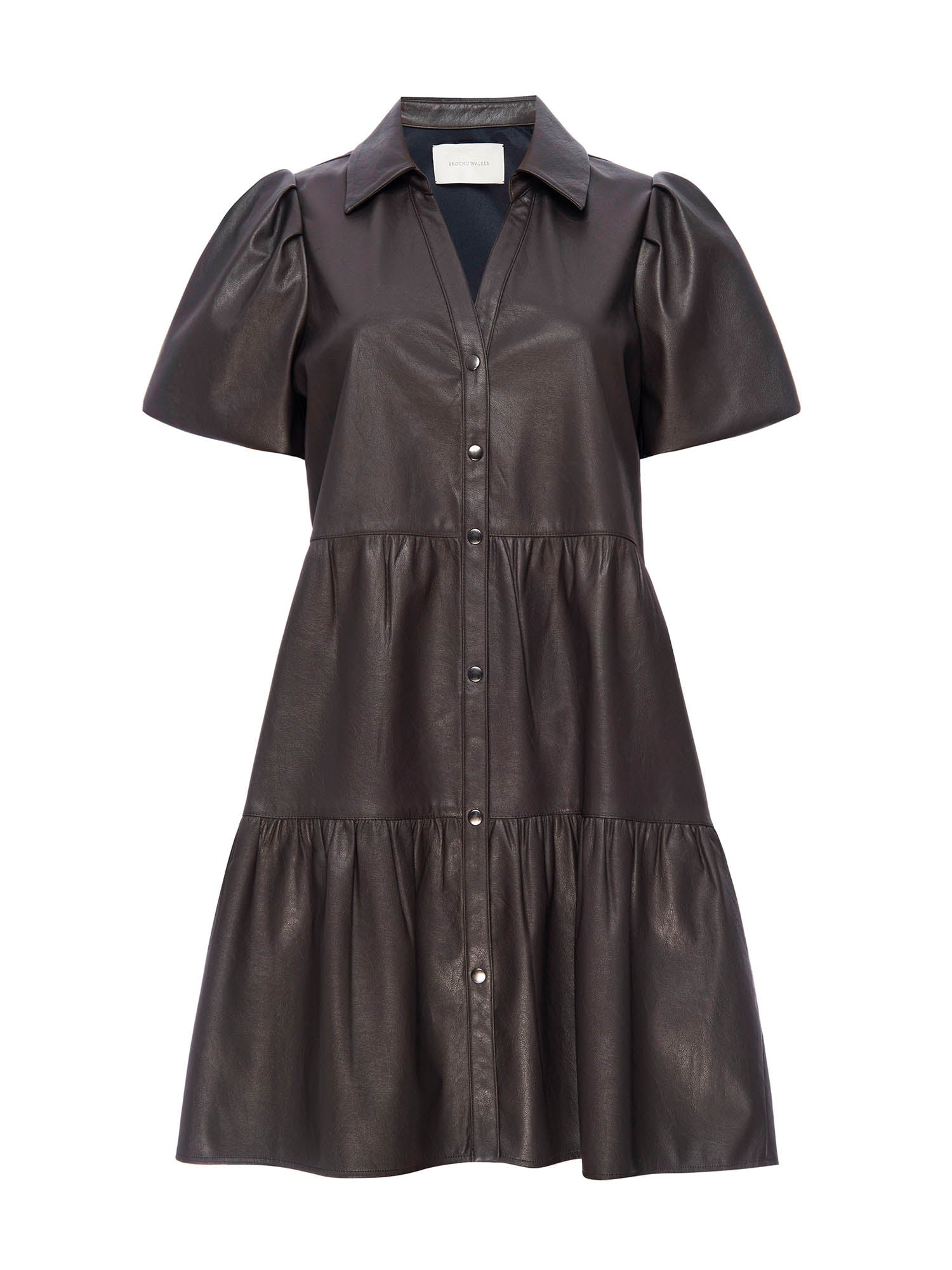 The Havana Vegan Leather Mini Dress - 4
