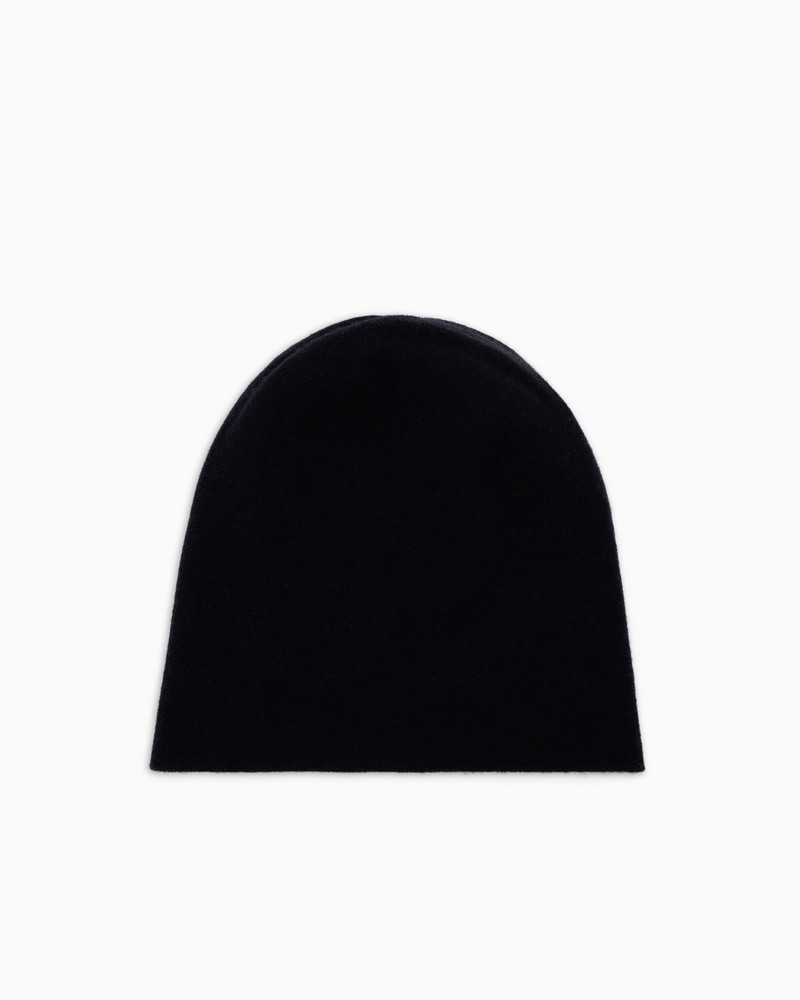 GIORGIO ARMANI CASHMERE BEANIE WITH GA LOGO INTARSIA outlook