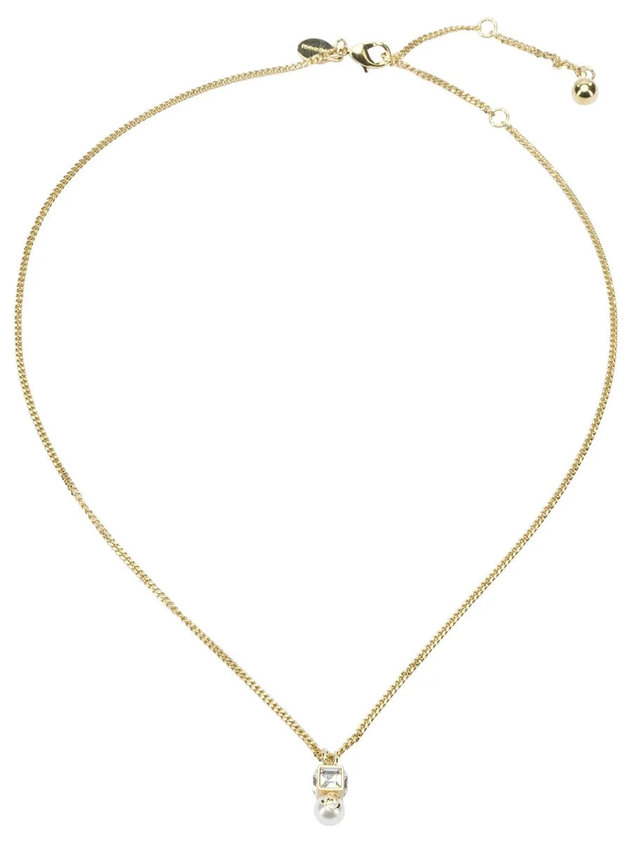 Jimmy Choo "Jc Pearl Cube" Necklace - 1