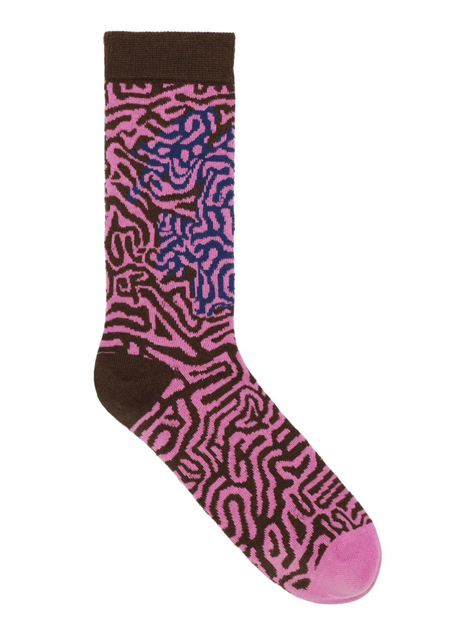 LABYRINTH SOCK - PURPLE BLACK MAZE - 1