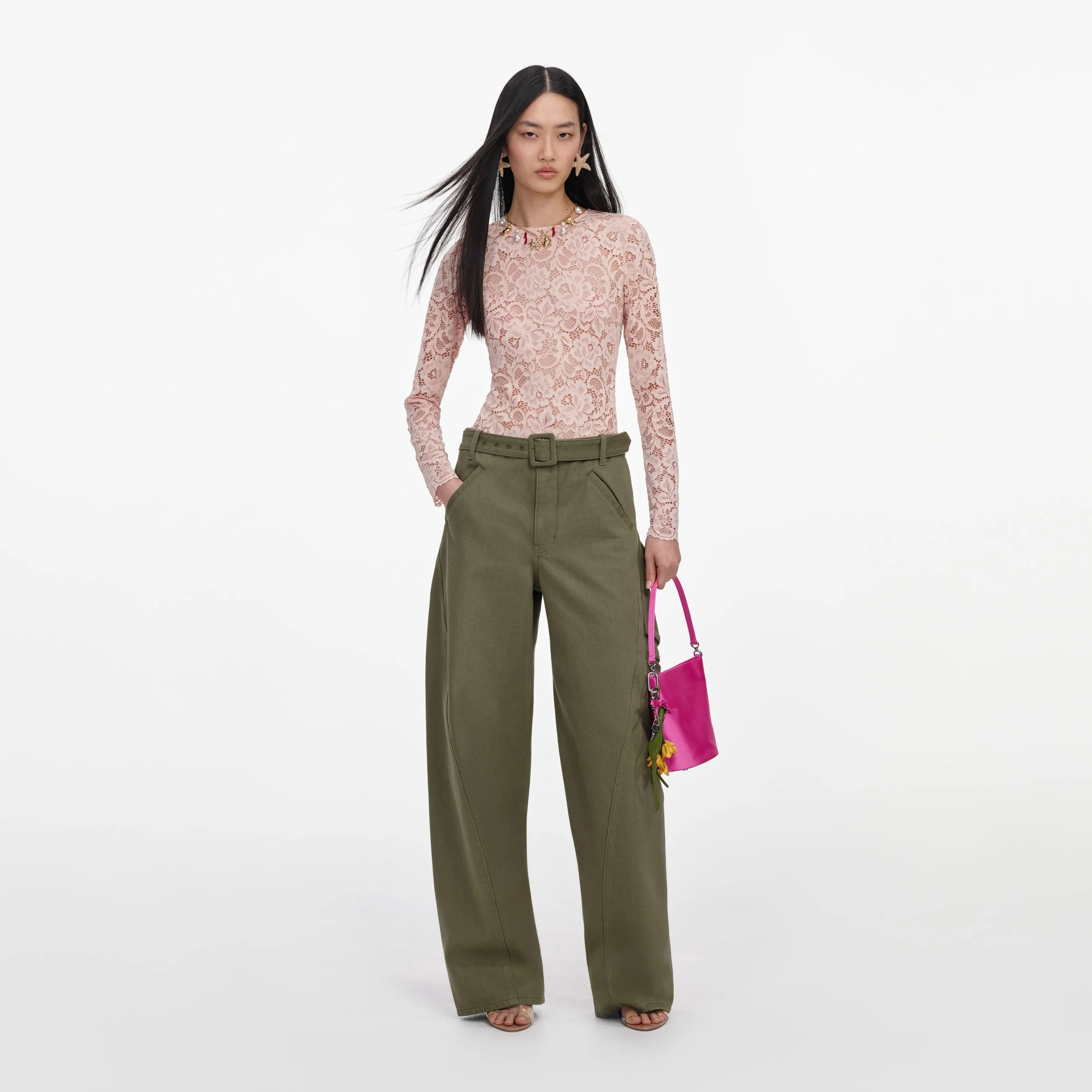 Khaki Cargo Jeans - 1