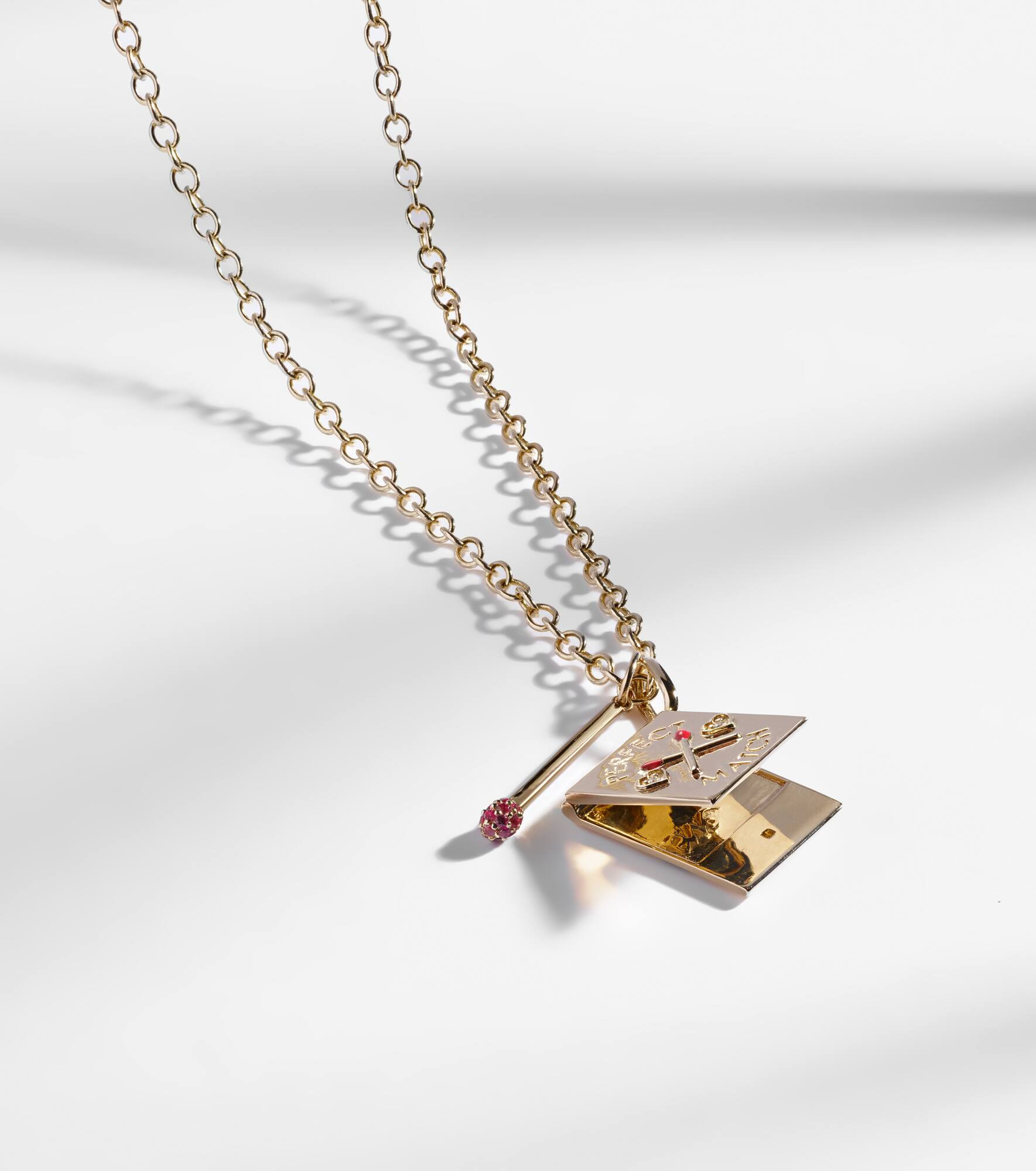 Perfect Match 14kt gold necklace with diamonds and rubies - 5