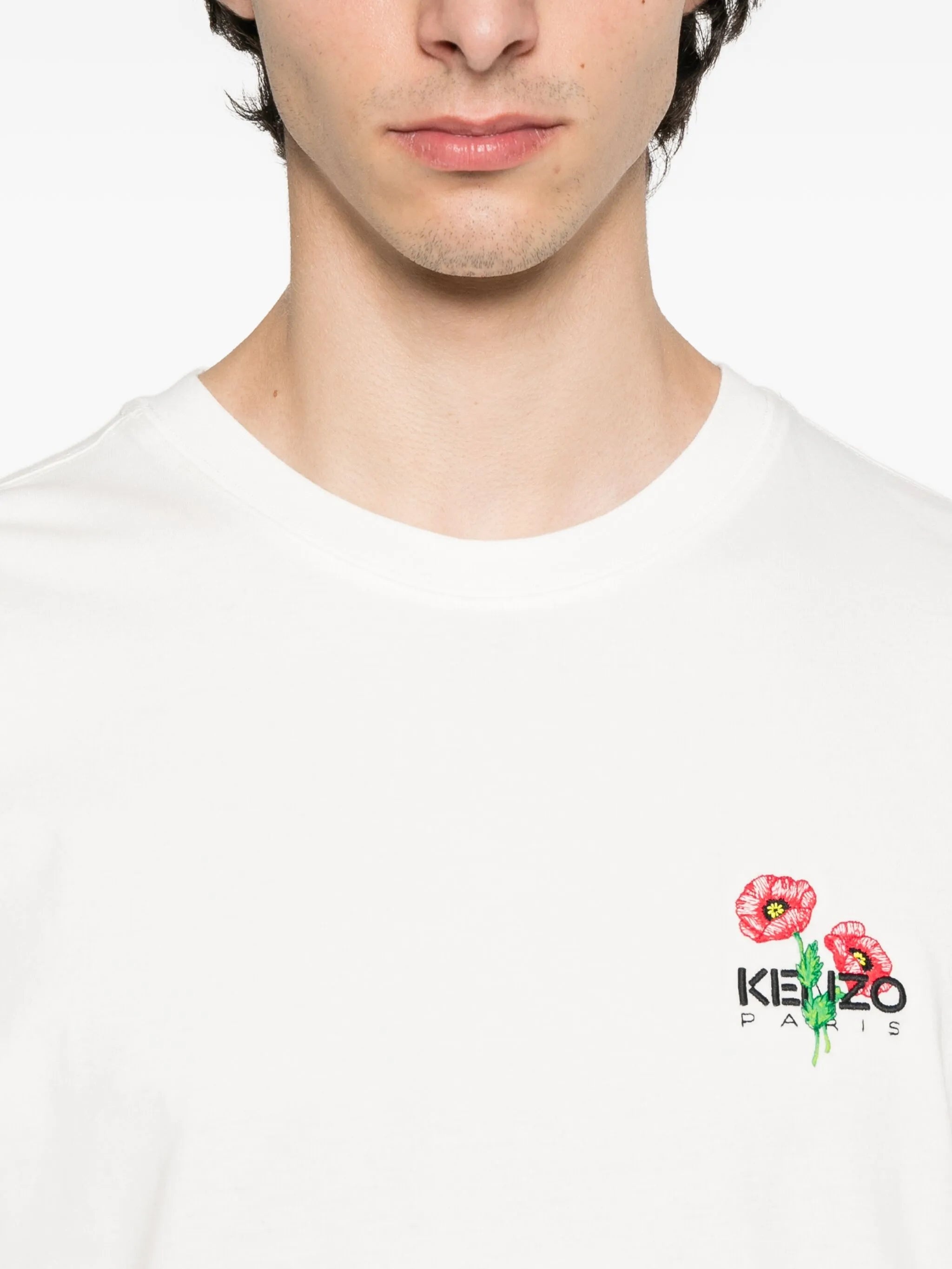 Kenzo Embroidered-poppy T-shirt - 3