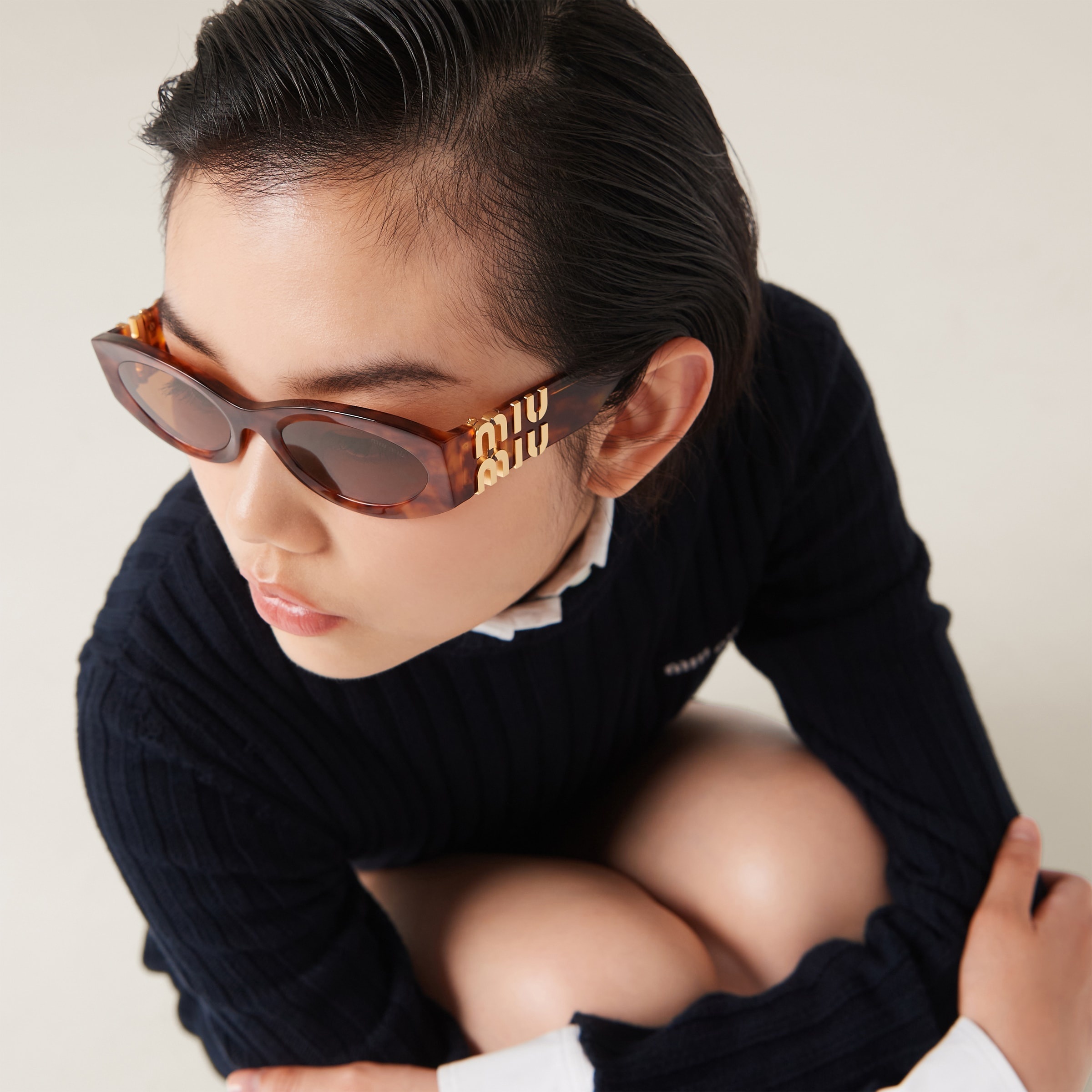 BABBI【MIU MIU】Glimpse Sunglasses MIU MIU Glimpse oval-frame acetate sunglasses | NET-A-PORTER