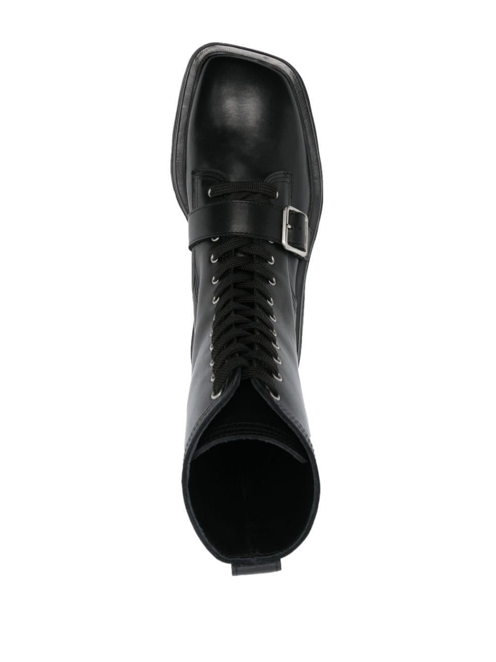 lace-up leather ankle boots - 4