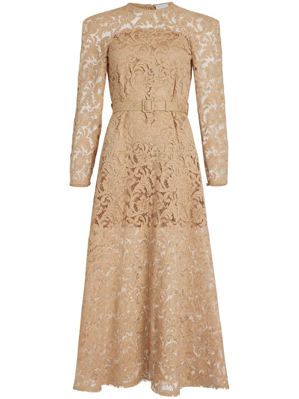 floral-lace organic-silk dress - 1