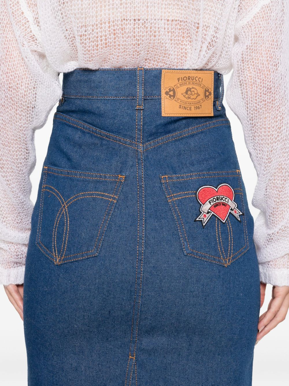 denim pencil skirt - 5