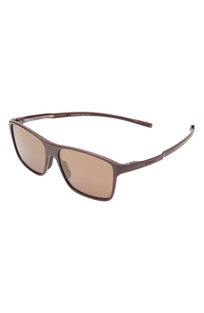TAG Heuer Boldie 57mm Rectangular Sport Sunglasses in Matte Bordeaux /Brown Polar outlook