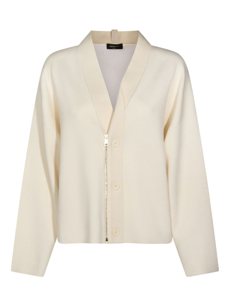 zip-button long-sleeve cardigan 1