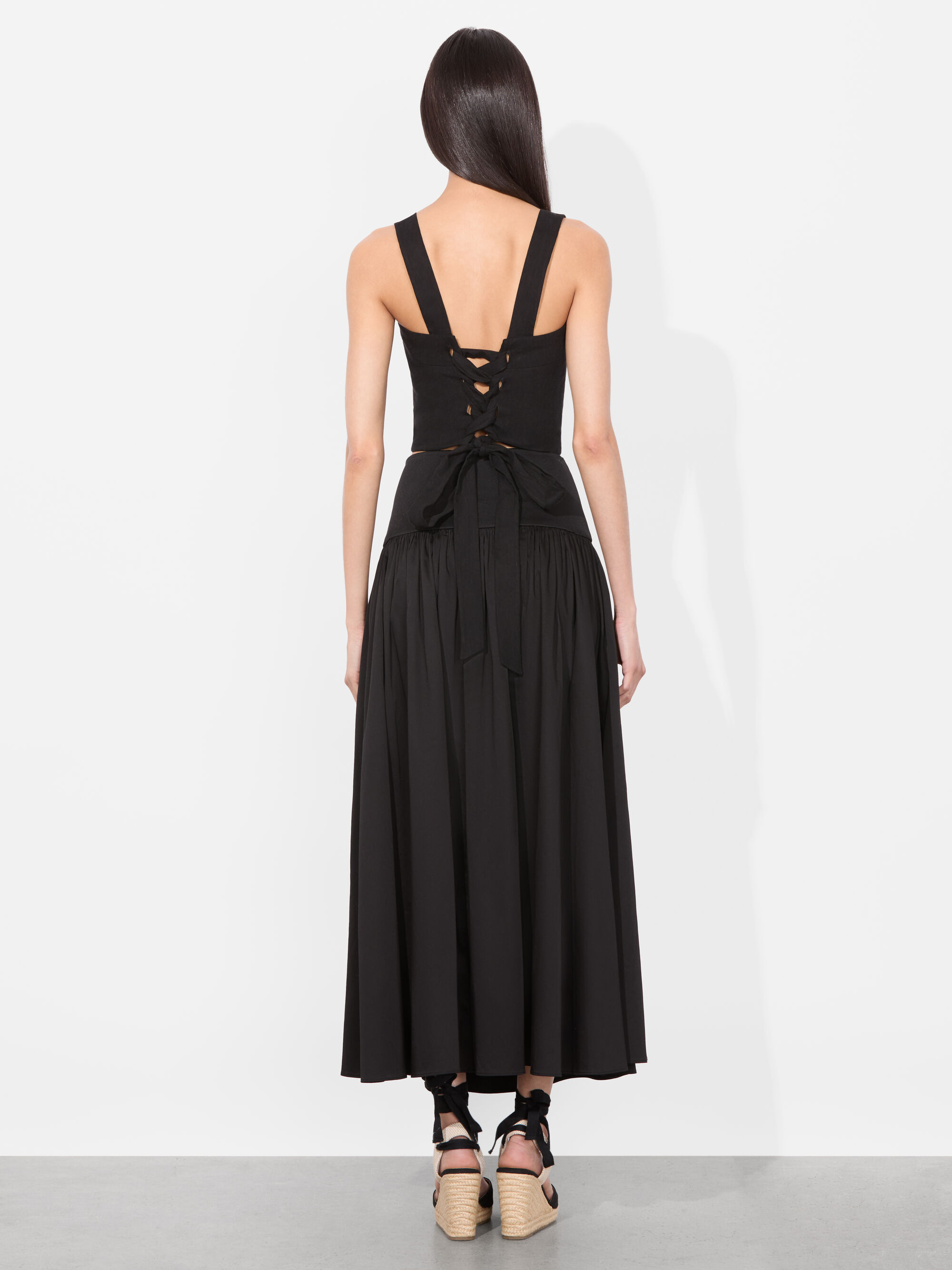 ORIANA DROP WAIST MIDI SKIRT - 4