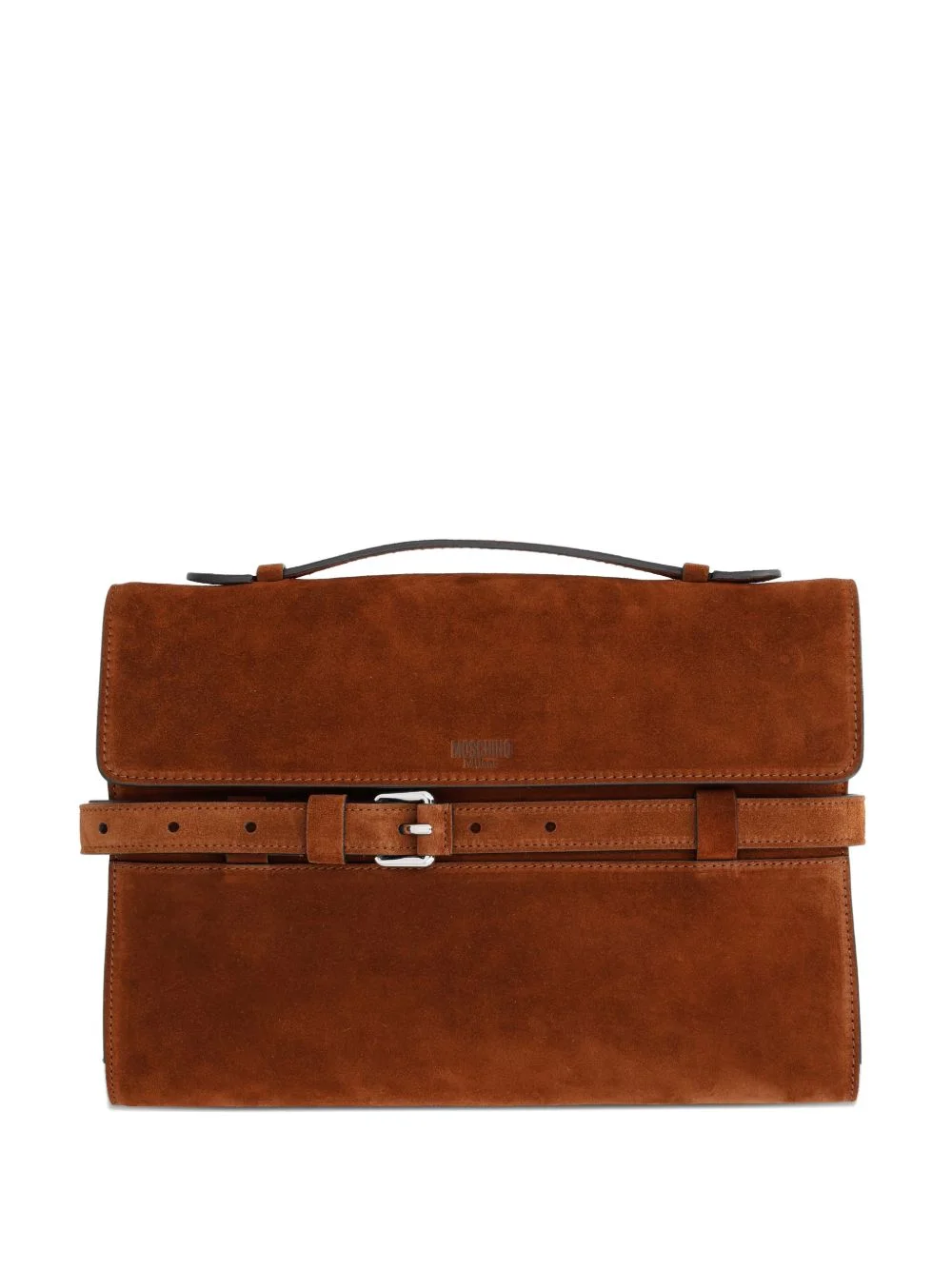 belted top handle tote bag - 1