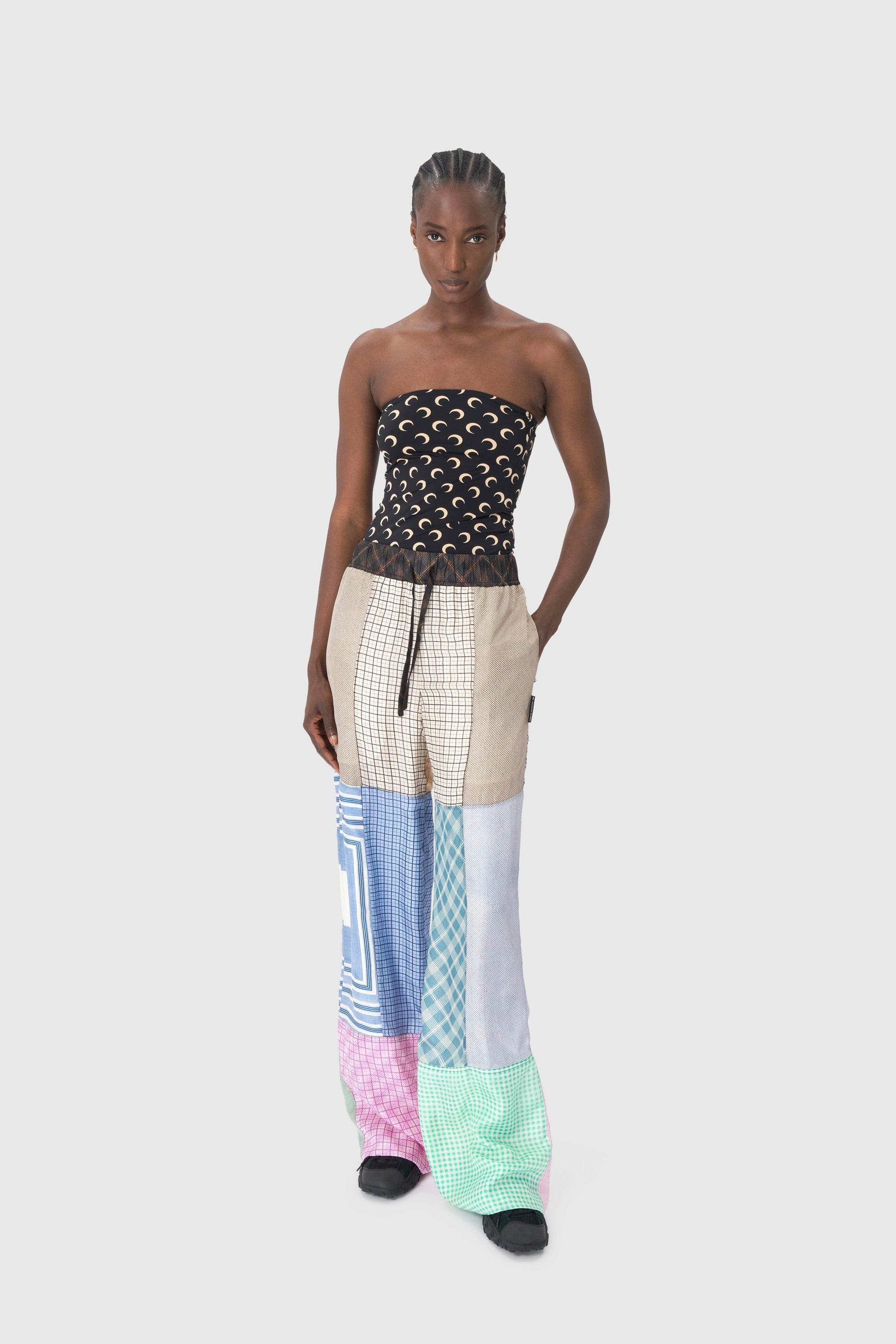 Regenerated Silk Scarves Drawstring Trousers - 3