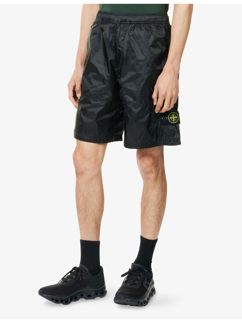Ripstop Light Logo-Patch Shell Shorts - 3