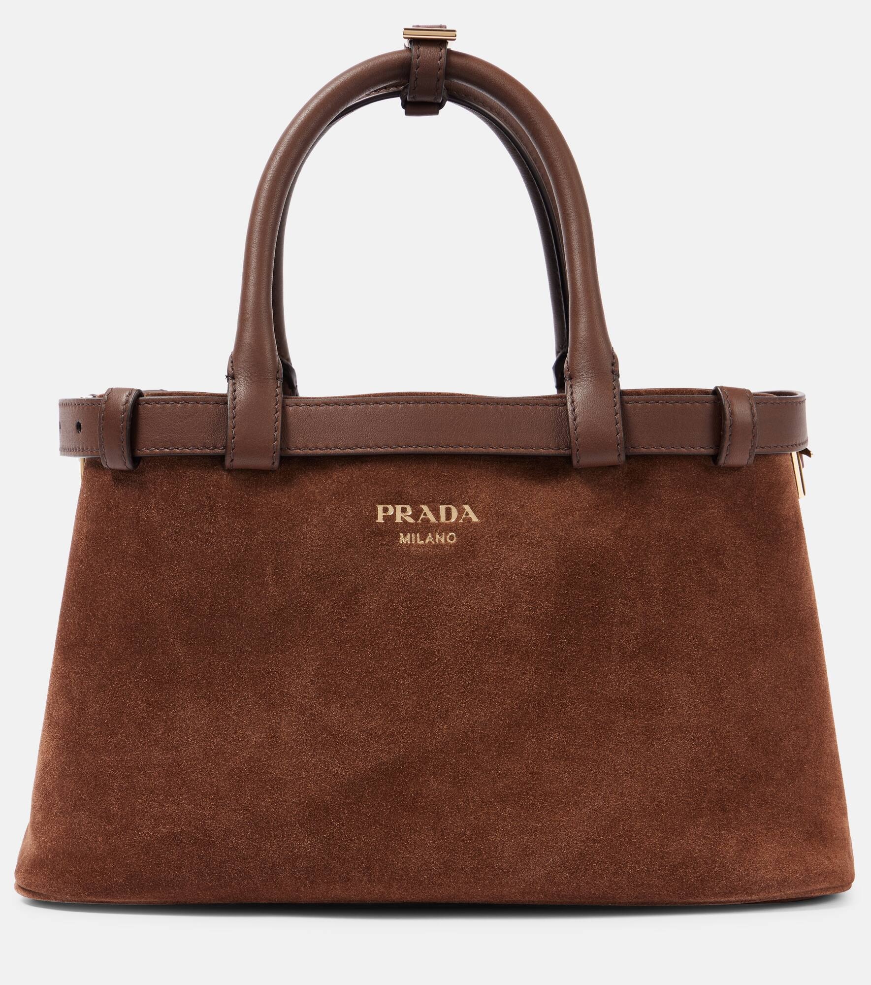 Small suede tote bag - 1