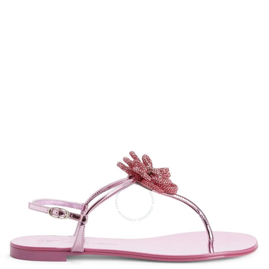 Giuseppe Zanotti Tilly Flower Crystals Embellished Flat Sandals - 1